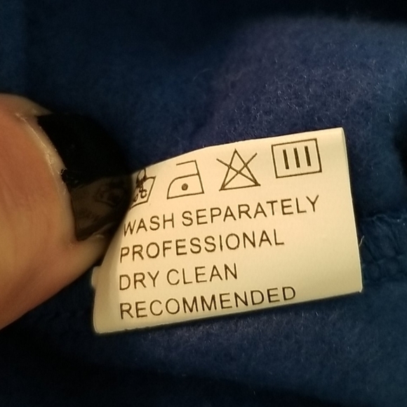 Blue cropped oversized hoodie sweatshirt - Picture 8 of 9